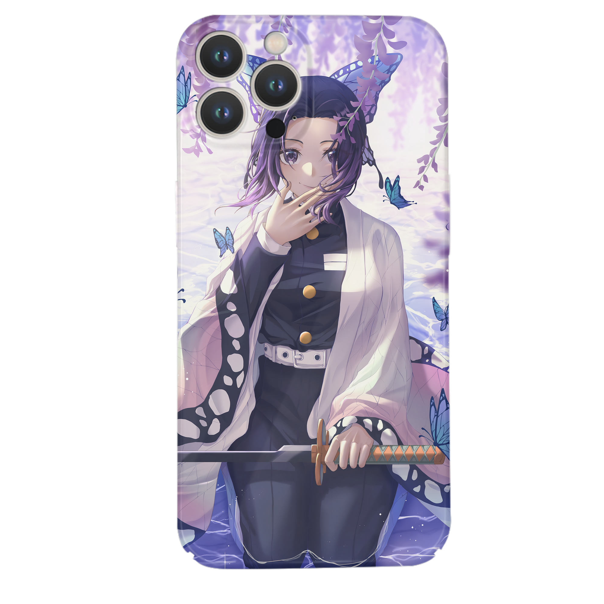 （画像用） 鬼滅の刃（きめつのやいば）蟲柱-胡蝶 しのぶ／こちょう しのぶ Kochou Shinobu 【iPhone 14シリーズ対応】ハードケース